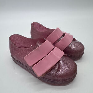 Mini Melissa Pink Glitter Go Sneakers Size 9C